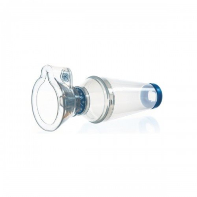 Dtf inhalation chamber old for metered dose inhalers with mouthpiece and mask adults from 6 years and adults