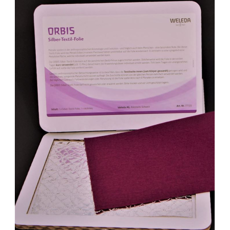 ORBIS silver textile sheet violet