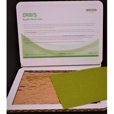 ORBIS copper textile foil green