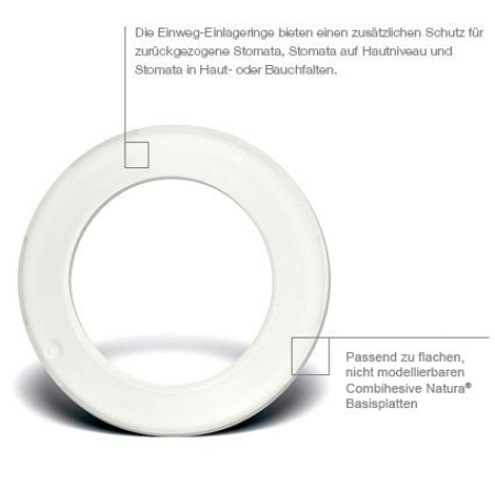 NATURA CONVEX inlay rings 32mm white 5 pcs