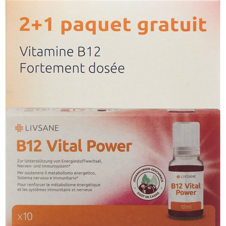 LIVSANE B12 바이탈 파워 프로모팩 DE/FR 3x10Stk