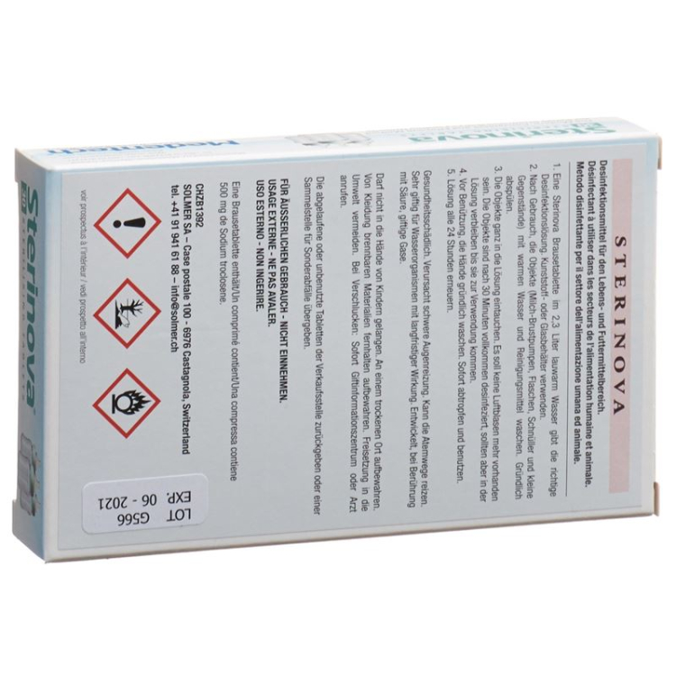 Sterinova disinfectants for the food and feed sectors Brausetabl 500 mg 30 pcs