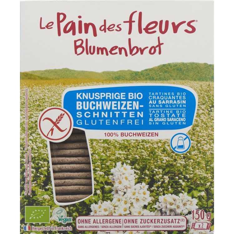 Blumenbrot Knusprige Schnitten Buchweizen ohne Zuckerzusatz 150 