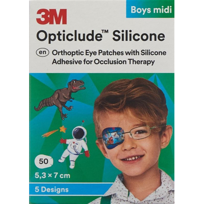 3M Opticlude silicones eye bandage 5.3x7cm Midi Boys 50 pcs