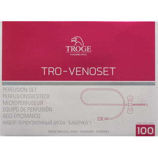 TROGE Medical Perfusion Set needle 23G Blue 100 pcs