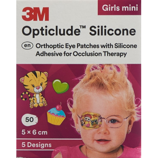 3m opticlude silicone augenverband 5x6cm mini girls 50 stk