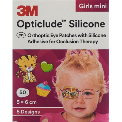 3m opticlude silicones eye dressing 5x6cm mini girls 50 pc