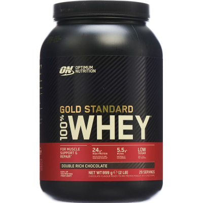 Optimum 100% whey gold standard chocolate double rich 2lb can 900 g