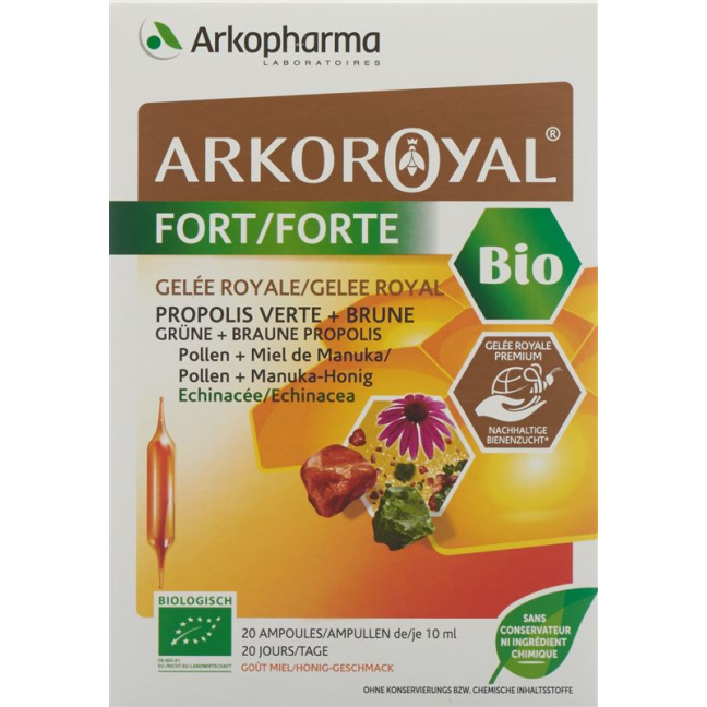 Arkoroyal mesilaspiim Forte Bio 20 Trinkamp 10 ml