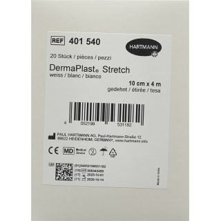 DermaPlast STRETCH elatische gauze bandage 10cmx4m white 20 pcs