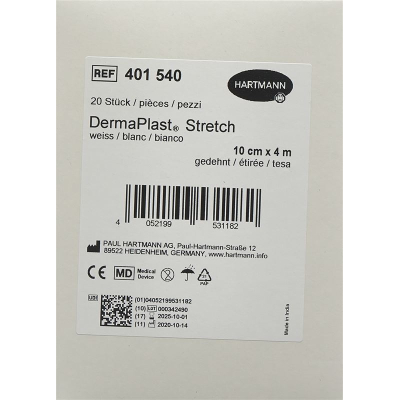 DermaPlast STRETCH elatische Gazebinde 10cmx4m weiss 20 Stk