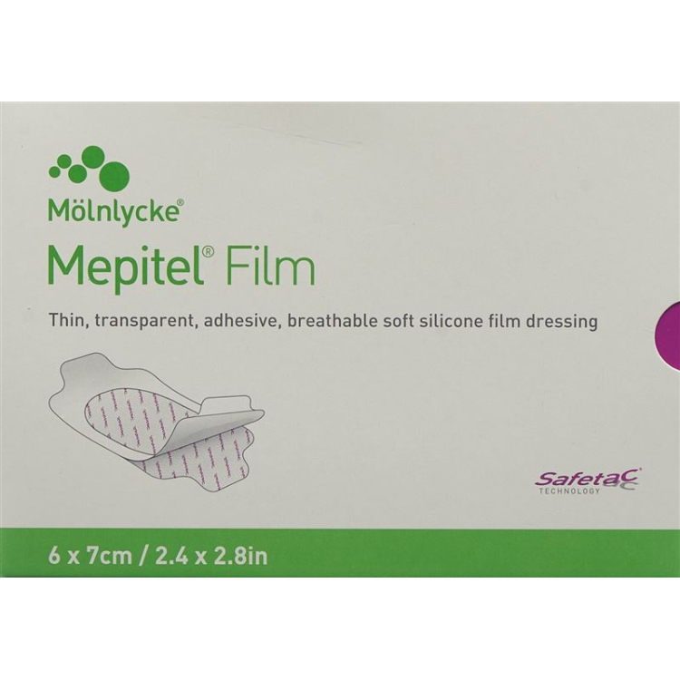 Mepitel plyonkasi Safetac 6x7cm 10 dona