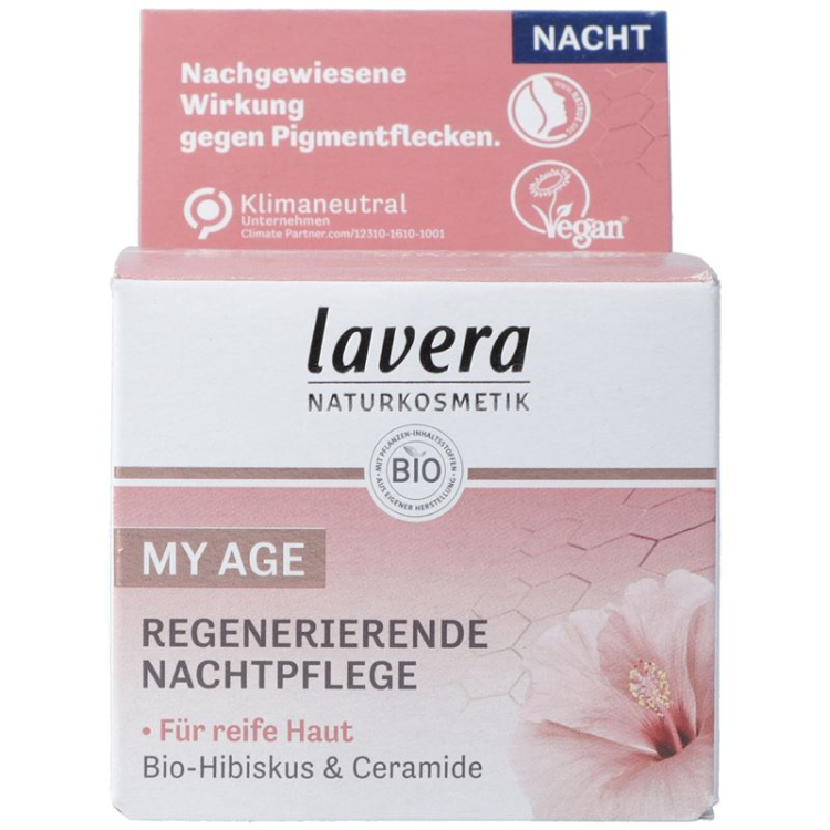 Lavera My Age Regenerating Night Cream voor de rijpere huid 50ml pot