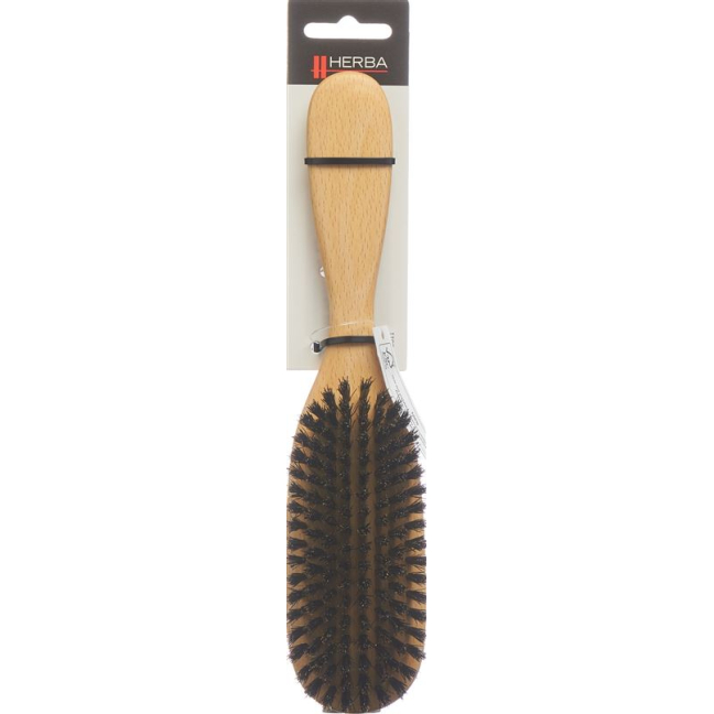Herba cepillo para el cabello cerdas de jabalí oval Buchholz certificado FSC