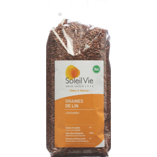 Soleil Vie גרגרי זרעי פשתן מלאים ביו 500 גרם