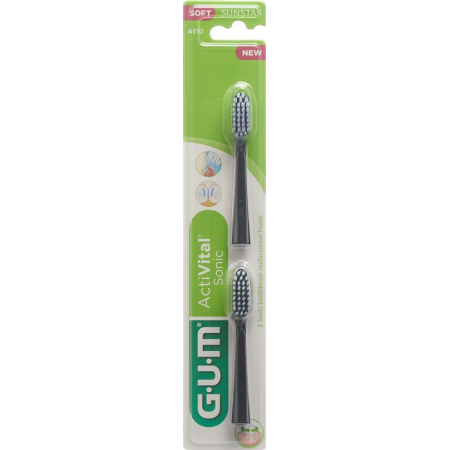 GUM SUNSTAR Activital Sonic Replacement Brush கருப்பு 2 pcs