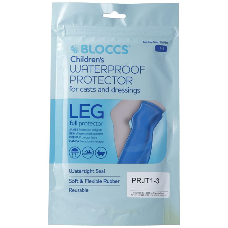 Bloccs baño y ducha agua protección para la pierna 24-40/53,5cm niño