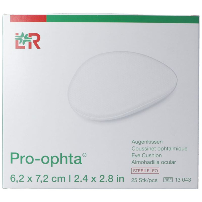 Coussinet pour les yeux Pro-Ophta 6,2x7,2cm stérile 25 pcs