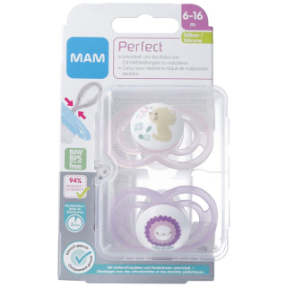 MAM Perfect Soother Sili 6-16m Girl
