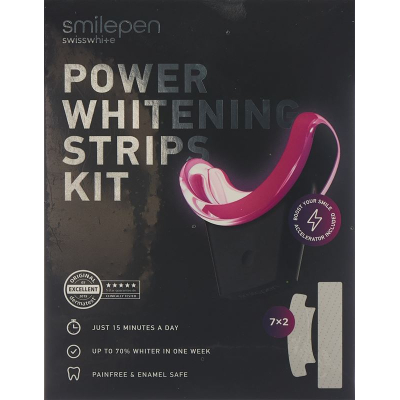 SMILEPEN Pow Whiten Strips Zestaw pasków i przyspieszacza