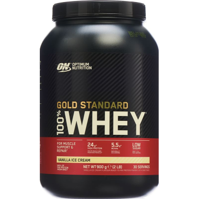 Optimum 100% whey gold standard vanilla ice 2lb can 900 гр