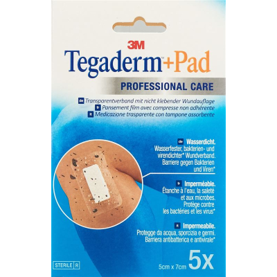 3m tegaderm+pad 5x7cm wundkissen 2.5x4cm (n)