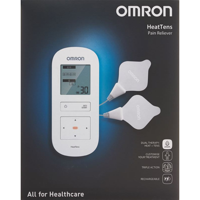 Omron Heat Tens nerve stimulation TENS និងកំដៅរួមបញ្ចូលគ្នា។ រួមទាំងបន្ទះជែល