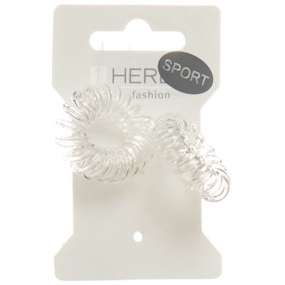 Topwell hair ties ø 3.8cm transparent 2 pcs