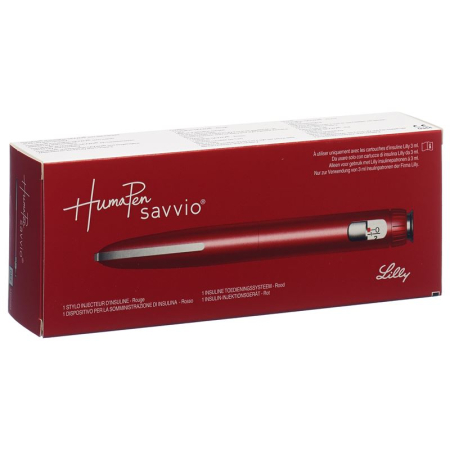 HumaPen Savvio Pen para inyecciones de insulina rosa