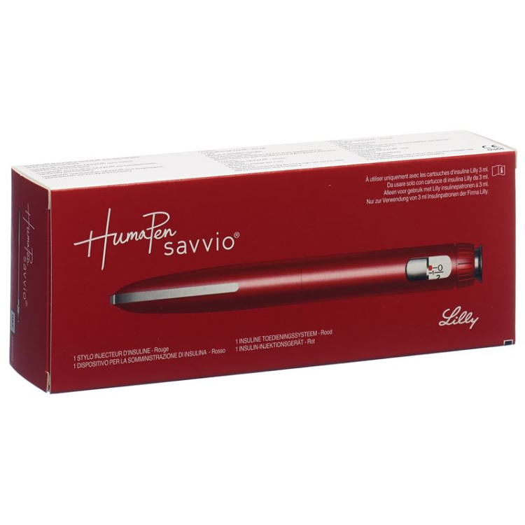 HumaPen Savvio Pen for insulin injections red