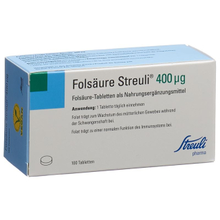 Folic Acid Streuli Tabl 400 mcg 100 pcs