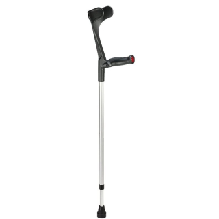 Ossenberg crutch alu/black ortho grip 140kg 1 pair