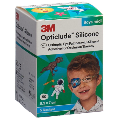 3M Opticlude silicones eye bandage 5.3x7cm Midi Boys 50 pcs