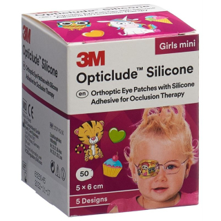 3M Opticlude Silicone Eye Bandage 5x6cm Mini Girls 50 pcs
