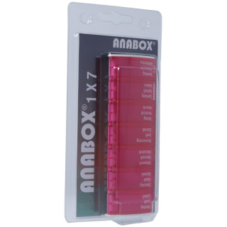 Anabox medidispenser 1x7 pink german / french / italian in blister