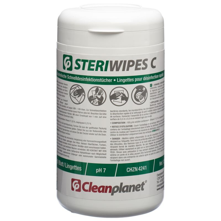 Cleanplanet SteriWipes C Desinfektionstücher Box 200 Stk