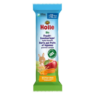 Holle früchte-gemüseriegel apf karot bio