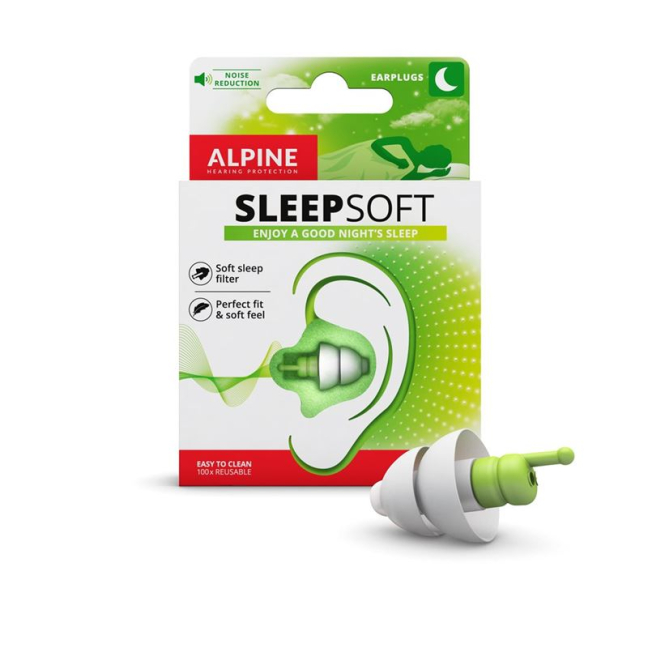 ALPINE SleepSoft + earplug Euro hole pair 1