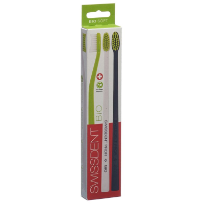 Swissdent organic toothbrush trio பச்சை வெள்ளை கருப்பு