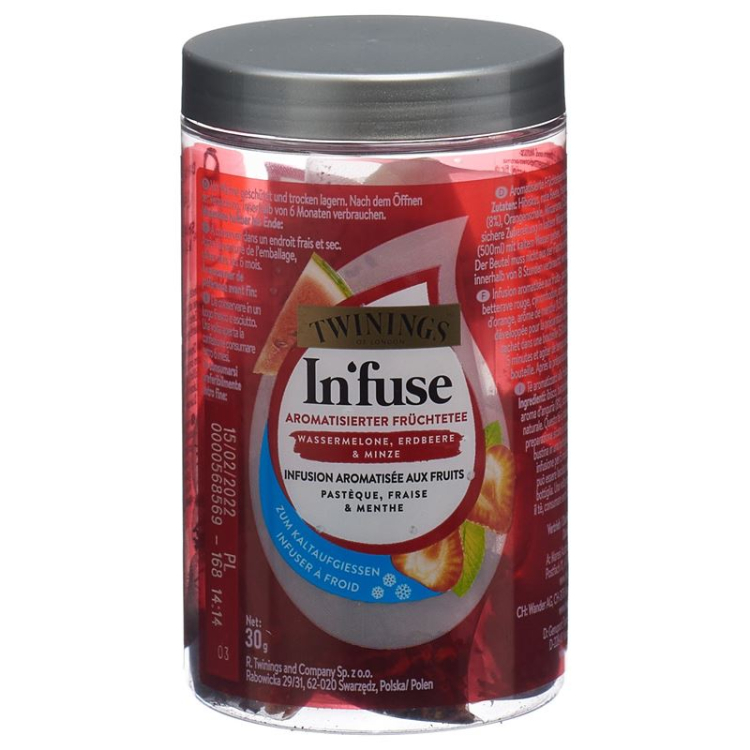 Twinings Infuse هندوانه توت فرنگی نعناع 12 Btl 2.5 گرم