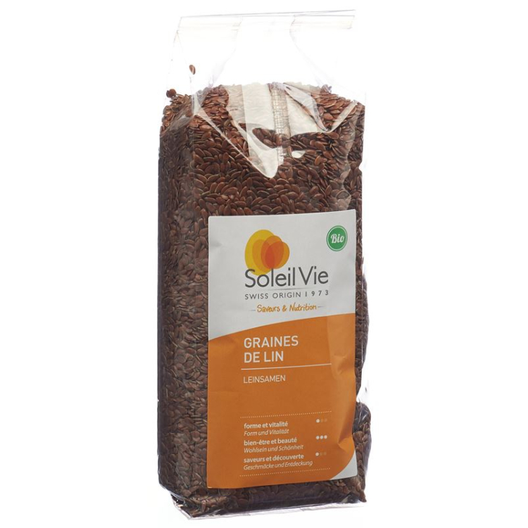 Soleil Vie Organic Wholemeal Flaxseed Grains 500 g