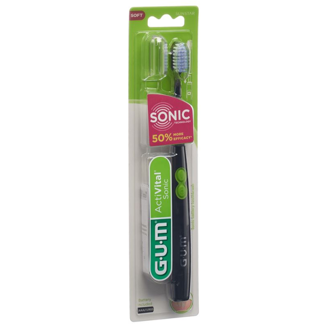 GUM SUNSTAR Activital Sonic Sonic -hammasharja, musta