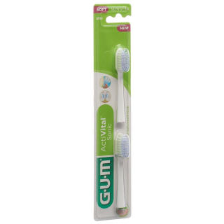 GUM SUNSTAR Activital Sonic replacement brushes white 2 pcs