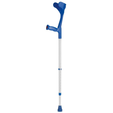 Ossenberg crutch alu/blue hard handle 140kg 1 pair