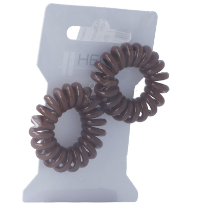 Topwell hair ties ø 3.8cm brown 2 pcs