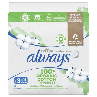Ultra always binding Cotton Protection Night with wings 9 pcs