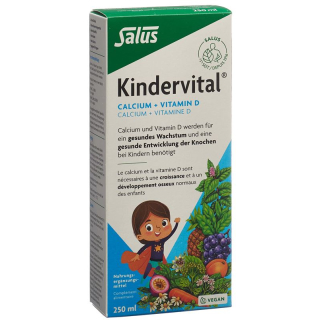 Salus børn vital calcium + vitamin d fl juice 250 ml