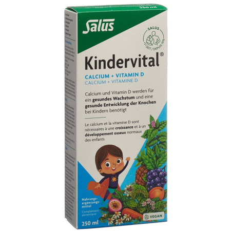 Salus kinderen Vital calcium + vitamine D Fl sap 250 ml