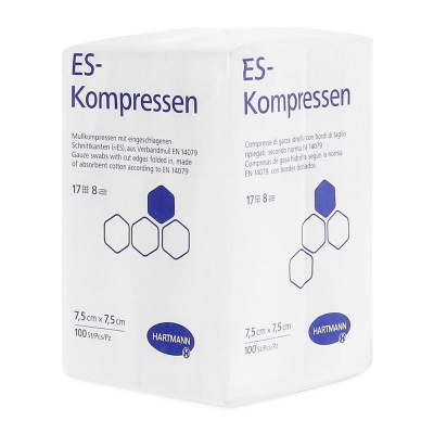 Hartmann es-kompressen 8fach 5x5cm 100 stk