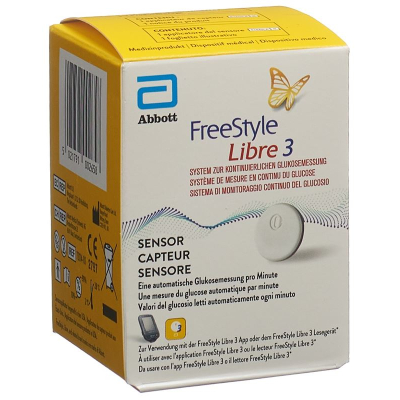 ឧបករណ៍ចាប់សញ្ញា abbott freestyle libre 3 រយៈពេល 14 ថ្ងៃ។